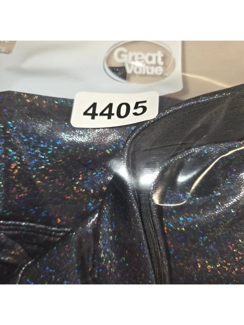 Justice Girls Large 12/14 Black Holographic Athletic ShortsSide Ties 4405